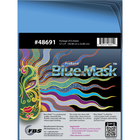 FBS Blue Mask 30,48cm x 22,86 cm 6 vellen